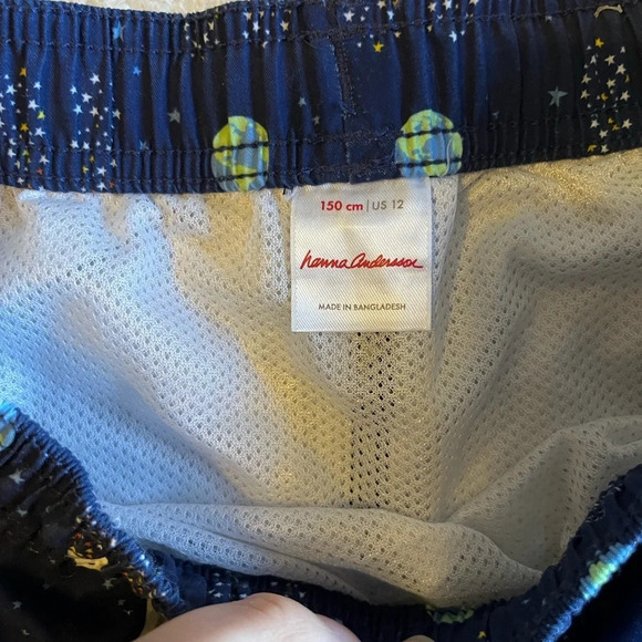 Hanna Andersson size 12 swim trunks, rocket ships - Picture 3 of 3